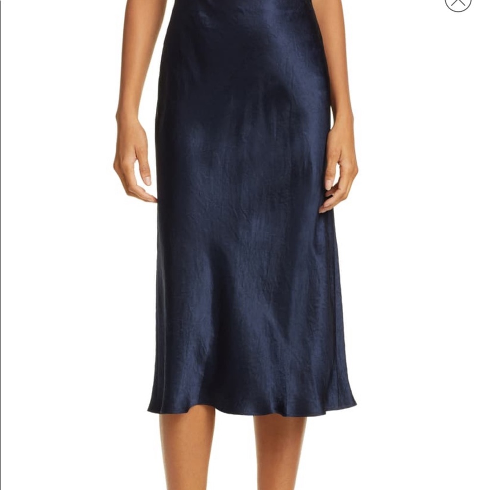 Vince. Silk midi slip skirt